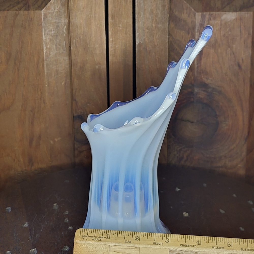 Fostoria "Heirloom" opalescent glass candleholder - Picture 10 of 17